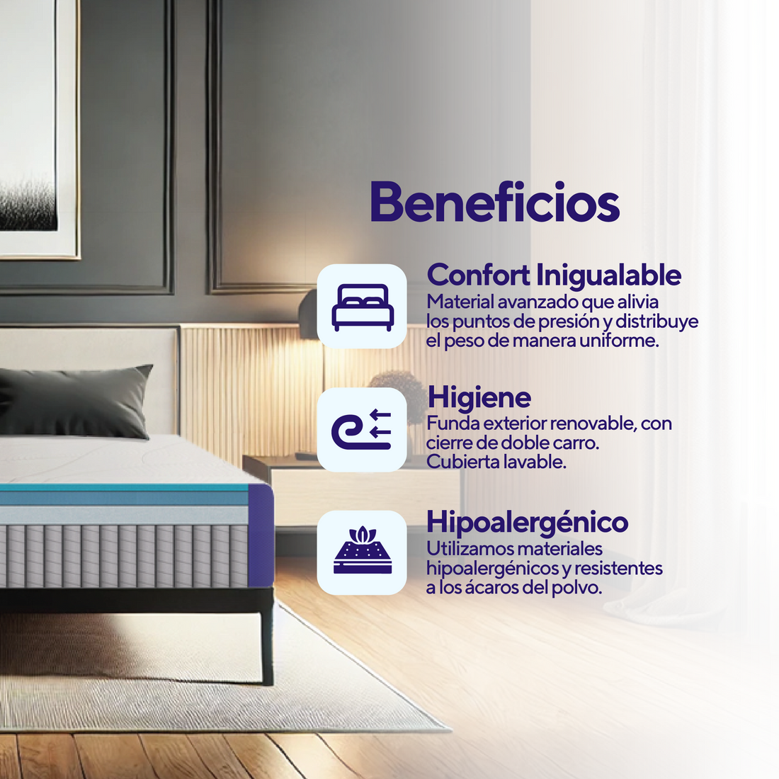 Hybrid Select + 02 Almohadas Memory Pro