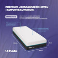 Colchón Calm Hybrid Select híbrido de resortes pocket y memory foam