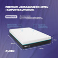 Colchón Calm Hybrid Select híbrido de resortes pocket y memory foam