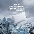 Pack de 2 almohadas Calm Memory Cooling de memory foam, funda fresca