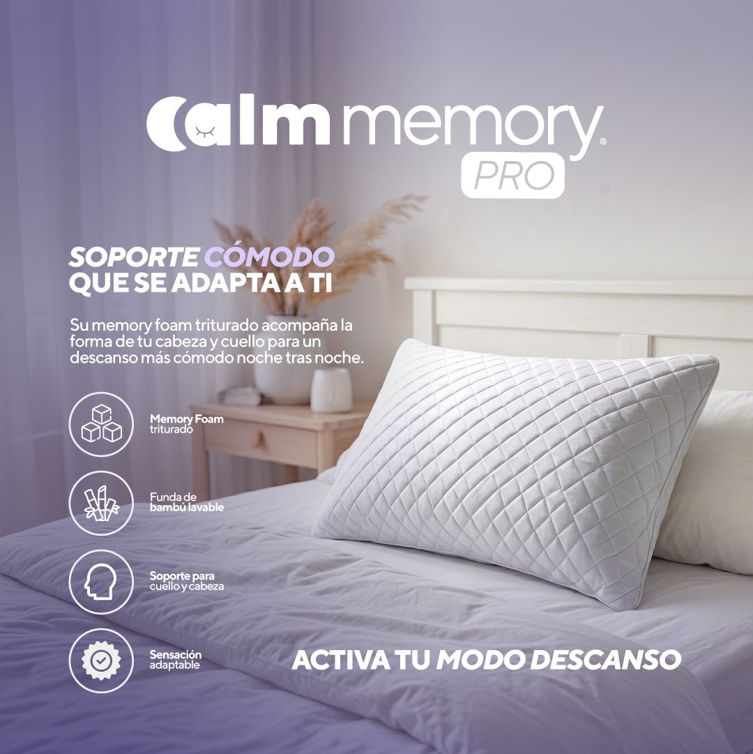 Pack de 2 almohadas Calm Memory Pro de memory foam moldeable