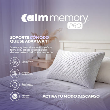 Pack de 2 almohadas Calm Memory Pro de memory foam moldeable