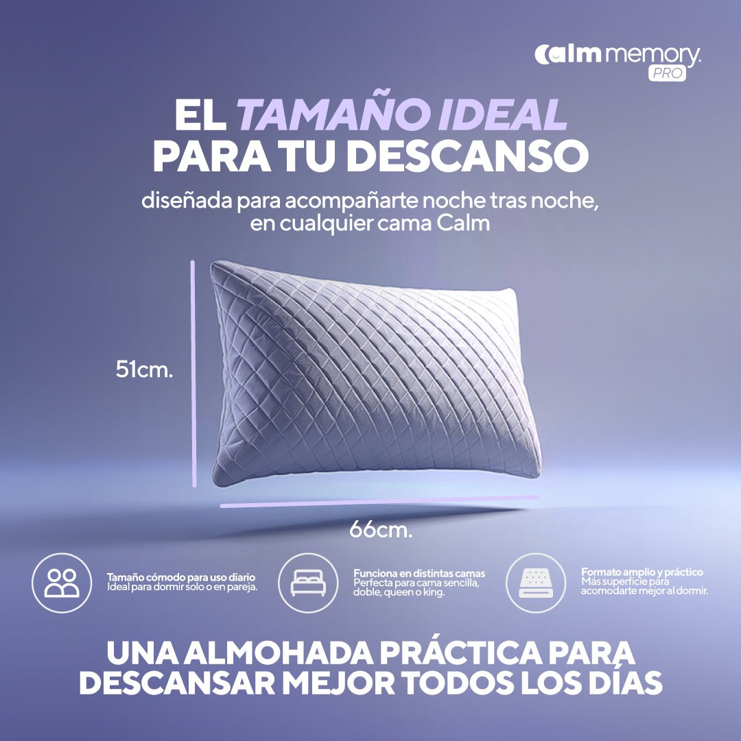 Pack de 2 almohadas Calm Memory Pro de memory foam moldeable